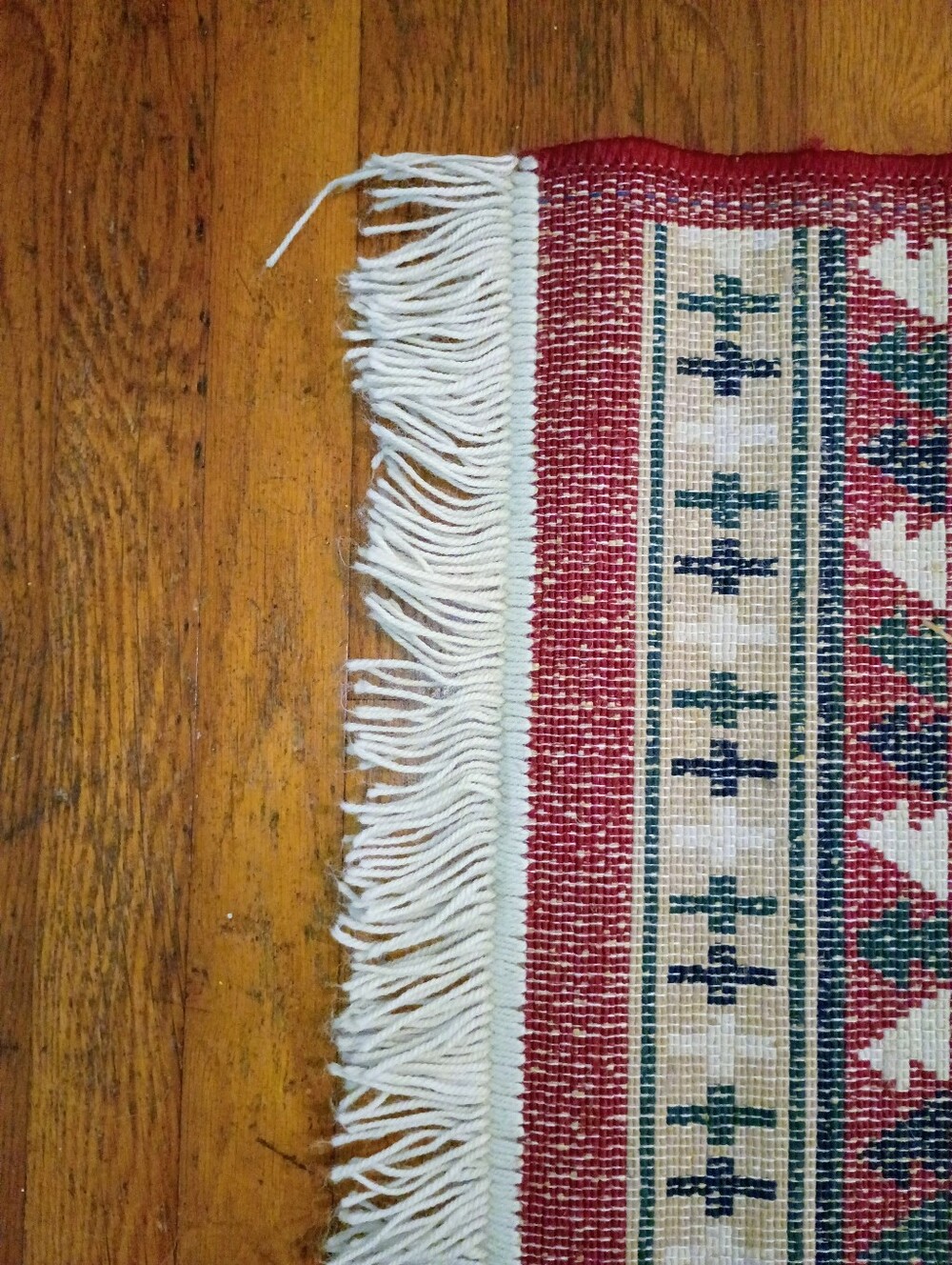 VTG Southwestern Wool‎ Navajo Runner Rug Bohemian 94" x 23" - Picture 12 of 16